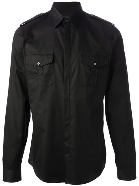 gucci black military shirt